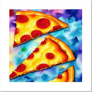 Pepperoni Pizza Slices Posters and Art